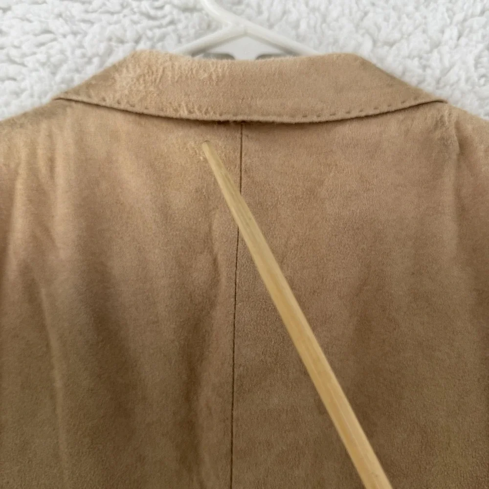 Vintage Christian Dior Sport Coat Blazer‎ Mens 40R Beige Suede USA 80s Jacket